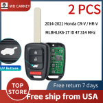 2014-2021 Honda CR-V / HR-V / 4-Button Remote Head Key W/ Hatch / MLBHLIK6-1T ID 47 314 MHz